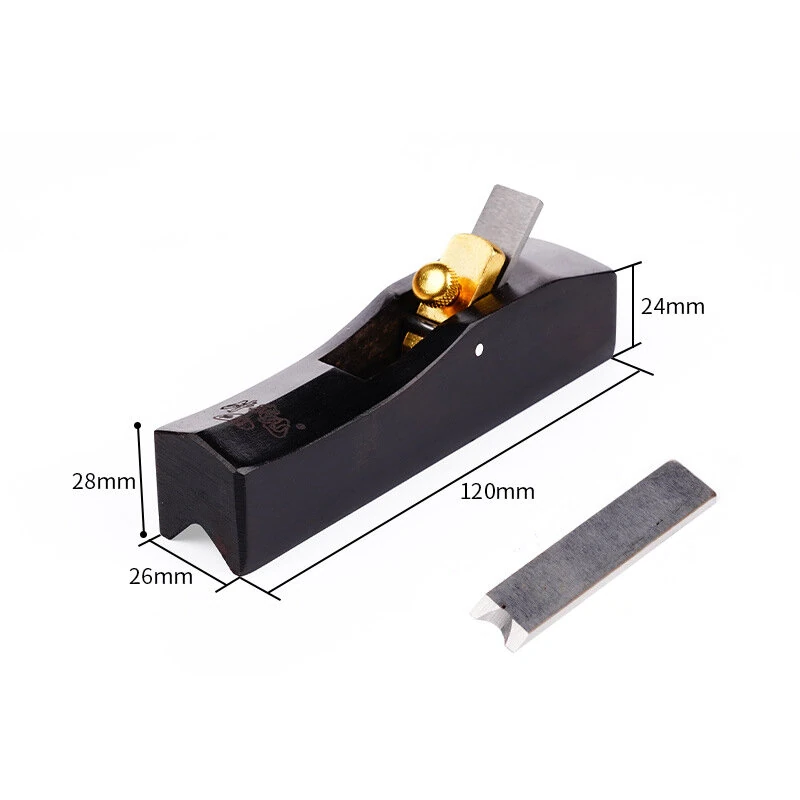 Ebony Corner Plane 0-5mm Adjustable Chamfer Hand Planer for Woodworking Edge Trimming — view 8