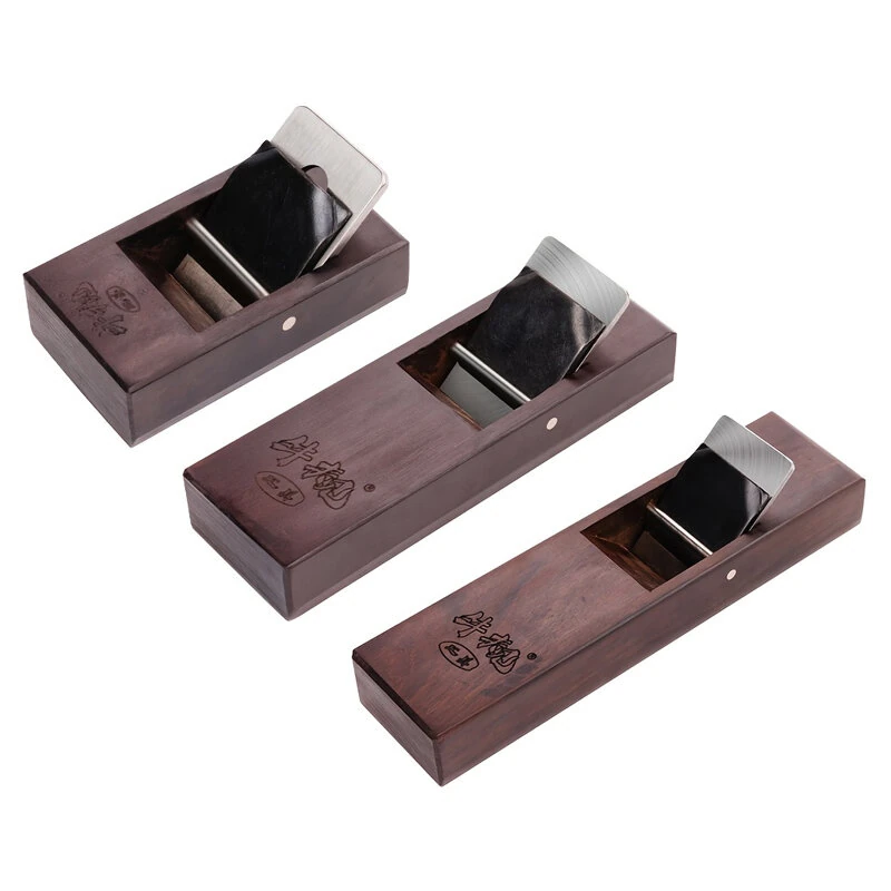 Ebony Hand Plane Woodworking Tool High Speed Steel Flat Blades Manual Block Planer Ergonomic Handle Portable Chamfering Edge Trimming Surface Finishing DIY Professional Tool — Ebony