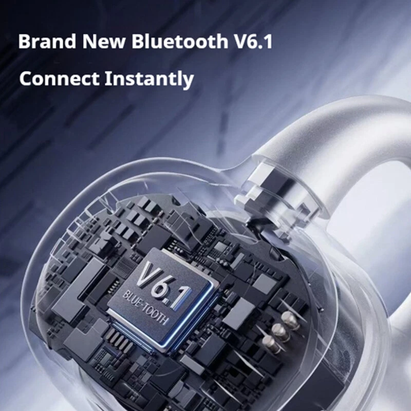 EDIFIER HUAZAIHALO Clip TWS Earclips Earbuds bluetooth V6.1 Earphone 12mm Large Titanium-plated Composite Diaphragm Turbo Bass AI Call Noise Cancelling RGB Lights 35H Playback IP56 Waterproof Open-ear Sports Headphones — view 3