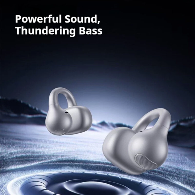EDIFIER HUAZAIHALO Clip TWS Earclips Earbuds bluetooth V6.1 Earphone 12mm Large Titanium-plated Composite Diaphragm Turbo Bass AI Call Noise Cancelling RGB Lights 35H Playback IP56 Waterproof Open-ear Sports Headphones — view 7