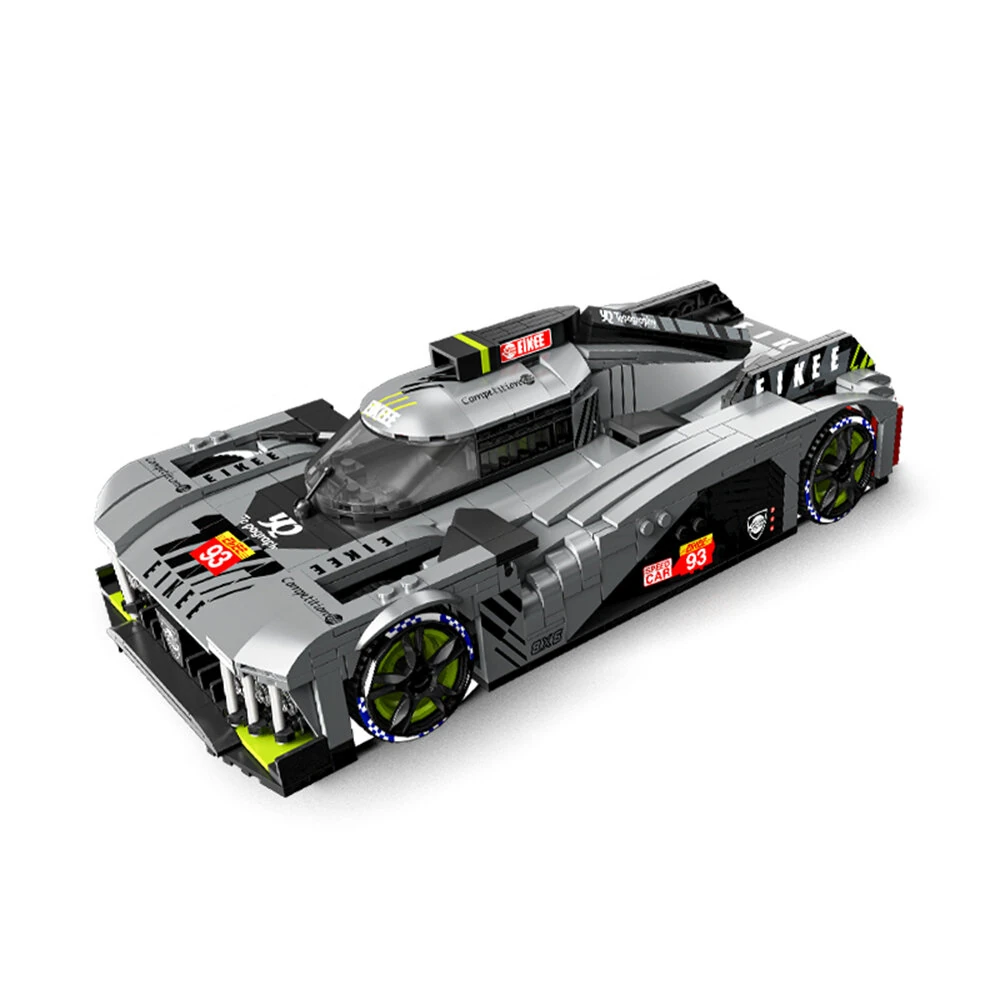 Eikee MOC City Flame Racing Car Model Building Blocks 16 Grids Sports Vehicle Bricks Toy for Kids Festival Gift — view 4