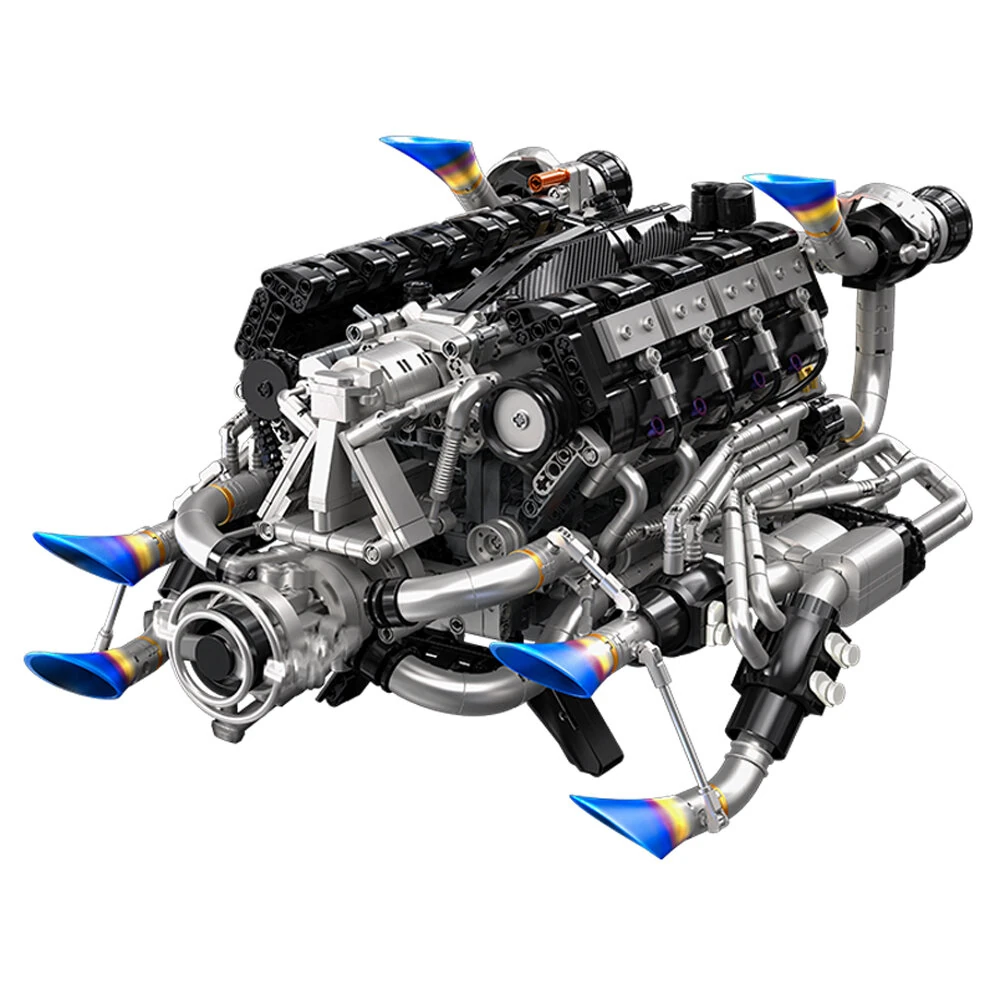 Eikee Y15001 V8 Engine Model / Y15002 Engine Model / Y15004 V12 Engine Model / Y15010 Horizontally Opposed Engine Model Building Blocks Kit Mechanical Assembly Toys Boys Collection Gifts — view 2