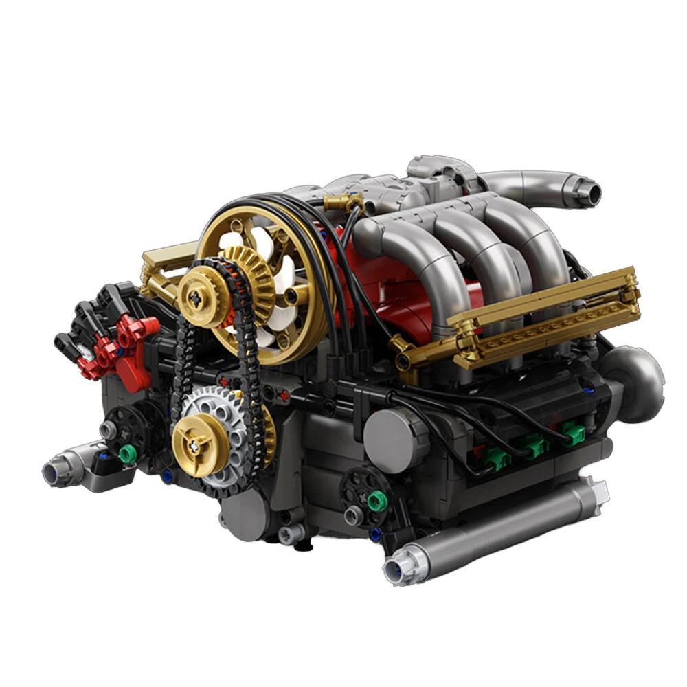 Eikee Y15001 V8 Engine Model / Y15002 Engine Model / Y15004 V12 Engine Model / Y15010 Horizontally Opposed Engine Model Building Blocks Kit Mechanical Assembly Toys Boys Collection Gifts — view 4