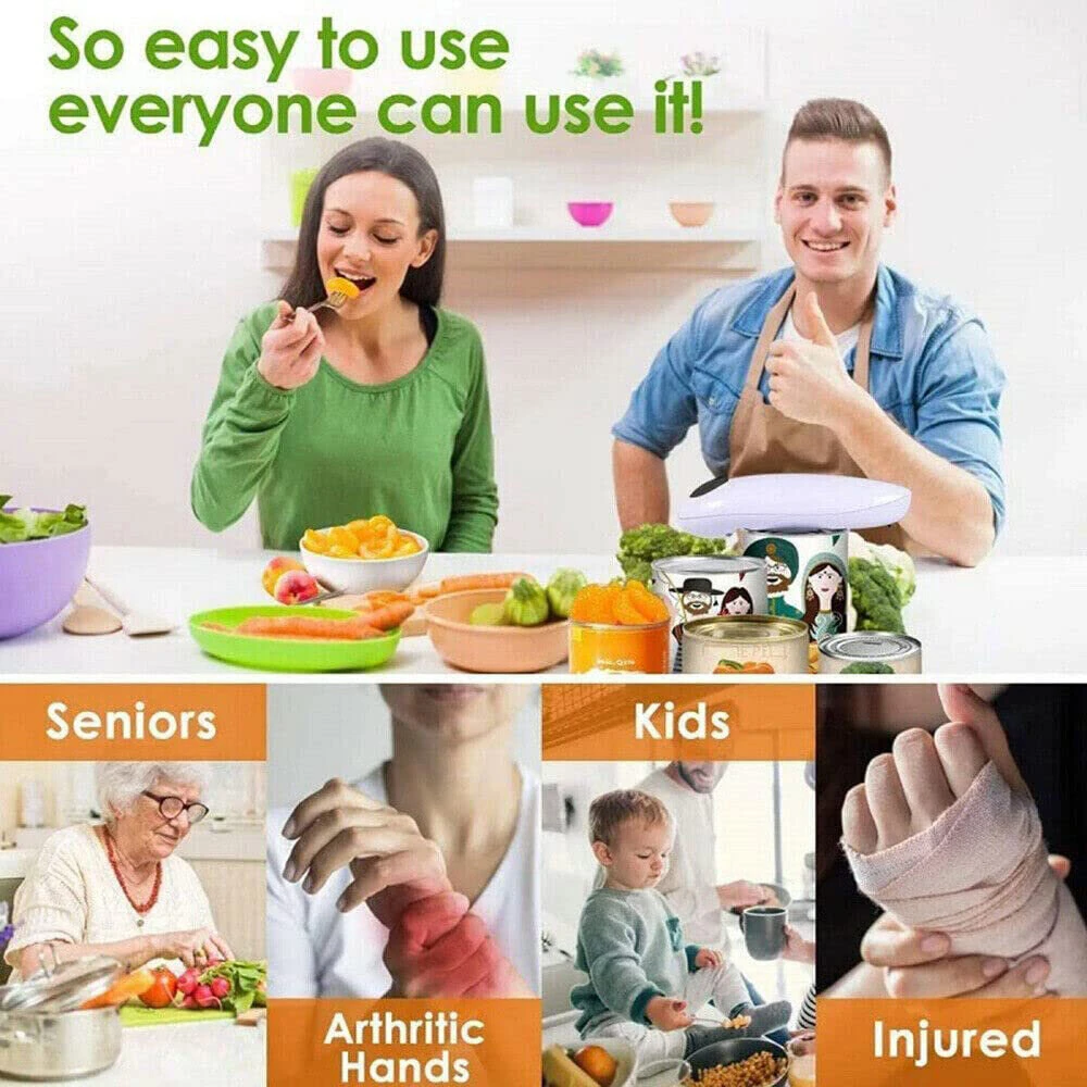 Electric Can Opener Automatic One Touch Can Opener for All Can Sizes Seniors Kitchen Device Arthritis and Weak Hands — view 4