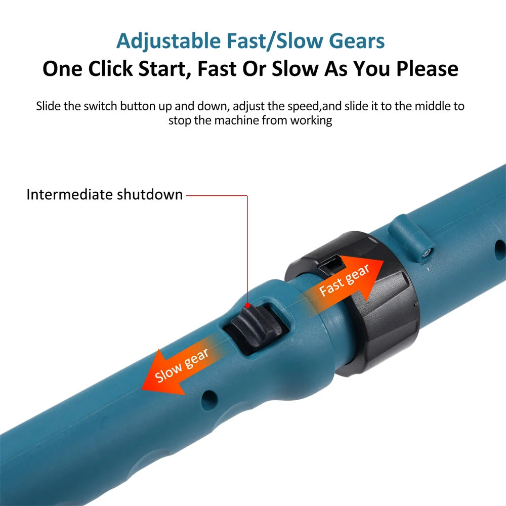 Electric Cleaning Brush 350W 10000mAh Battery 600/1000RPM IPX7 Waterproof with 8 Interchangeable Heads and Extendable Shaft for Bathroom Kitchen Car Cleaning — view 7