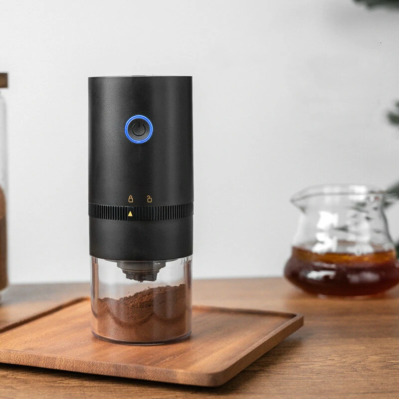 Electric Coffee Grinder Cafe Automatic Coffee Beans Mill Conical Burr Grinder Machine for Home Travel Portable USB Rechargeable — view 5