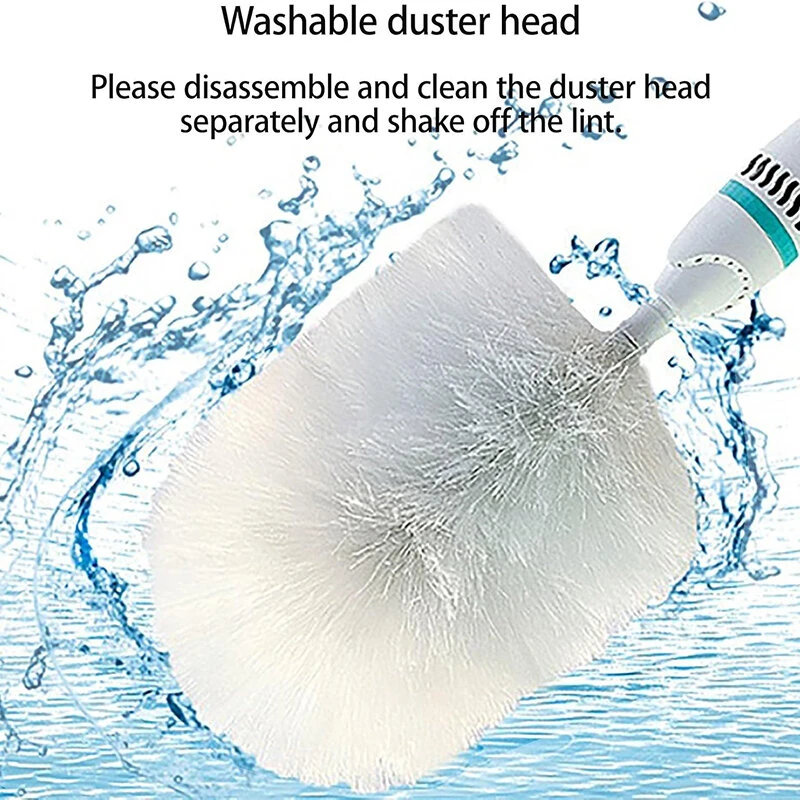 Electric Dusting Dusters for Cleaning, Rechargeable Automatic Feather Duster, Household Can Vacuum Sweep Dust Cleaning Duster — view 2