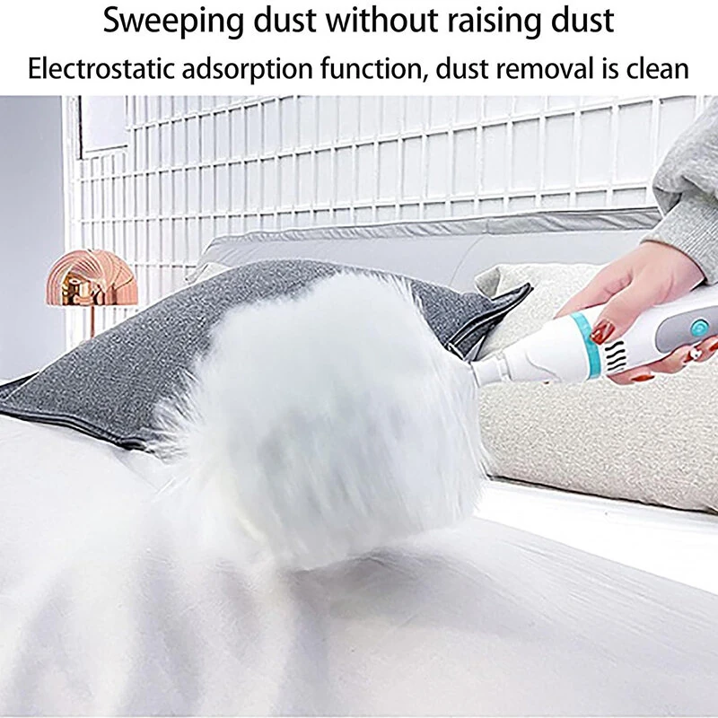 Electric Dusting Dusters for Cleaning, Rechargeable Automatic Feather Duster, Household Can Vacuum Sweep Dust Cleaning Duster — view 3