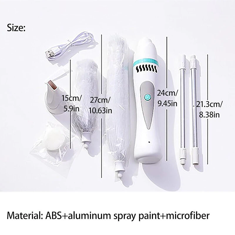 Electric Dusting Dusters for Cleaning, Rechargeable Automatic Feather Duster, Household Can Vacuum Sweep Dust Cleaning Duster — view 8