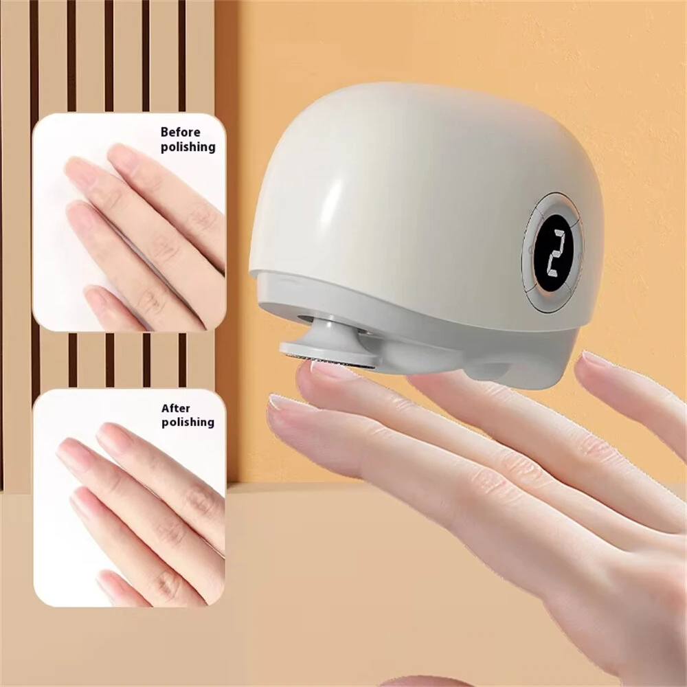 Electric Nail Clippers 2-in-1 USB Electric Automatic Polishing Nail Trimmer LED Light Baby Care 3-speed Electric Nail Trimmer — view 4
