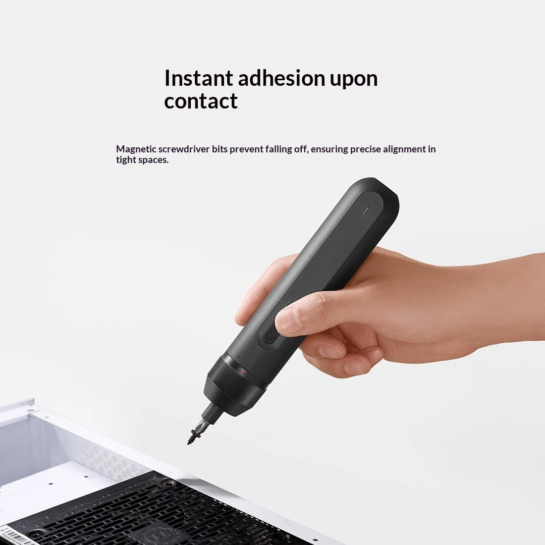 Electric Straight Handle Screwdriver 2000mAh 4N.m 3-Torque Settings Magnetic Bits Ring LED Forward And Reverse With Storage Case — view 2