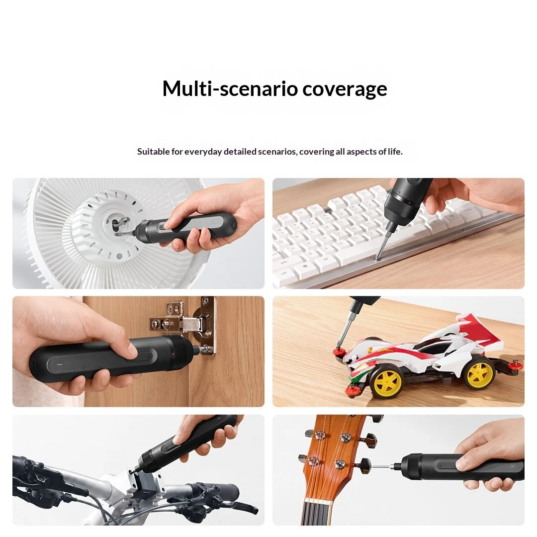 Electric Straight Handle Screwdriver 2000mAh 4N.m 3-Torque Settings Magnetic Bits Ring LED Forward And Reverse With Storage Case — view 7