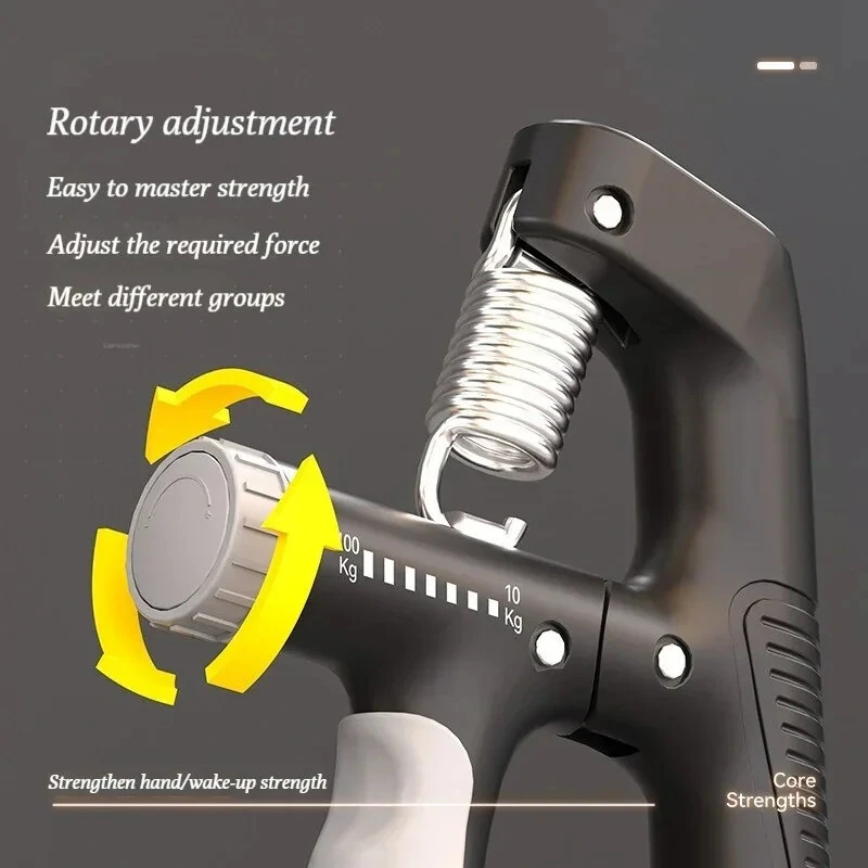 Electronic Counting Handgrip Adjustable 10-100kg Hand Gripper Spring Mechanical Counting Finger Gripper Muscle Trainer Rehabilitation Training Fitness Device — view 4