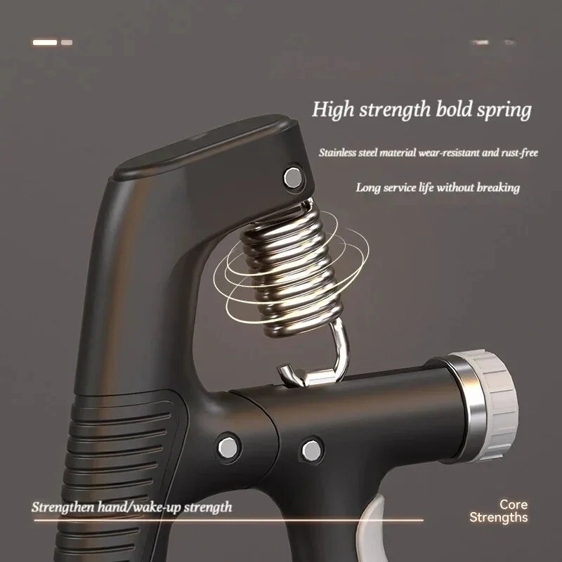 Electronic Counting Handgrip Adjustable 10-100kg Hand Gripper Spring Mechanical Counting Finger Gripper Muscle Trainer Rehabilitation Training Fitness Device — view 7