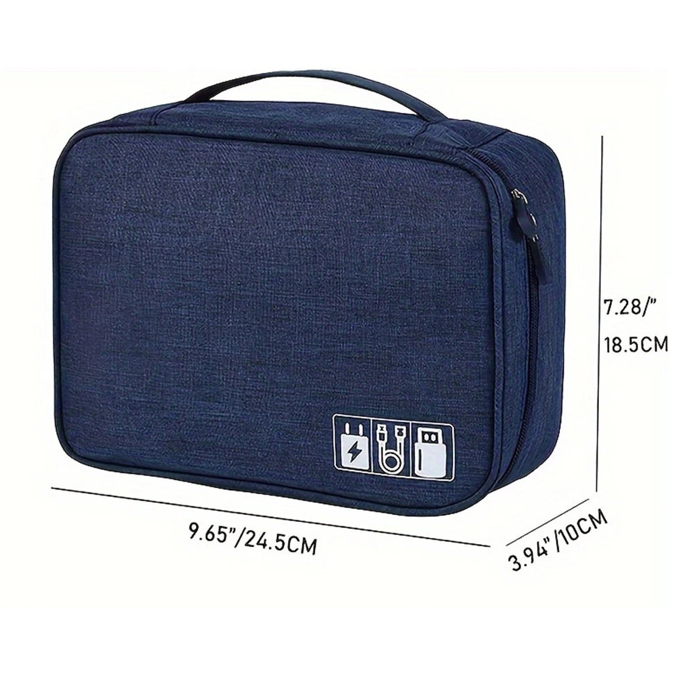 Electronic Storage Bag Data Cable Travel Charging Treasure Headphone Organizer Cosmetics Compartment Storage Digital Handbags — view 5