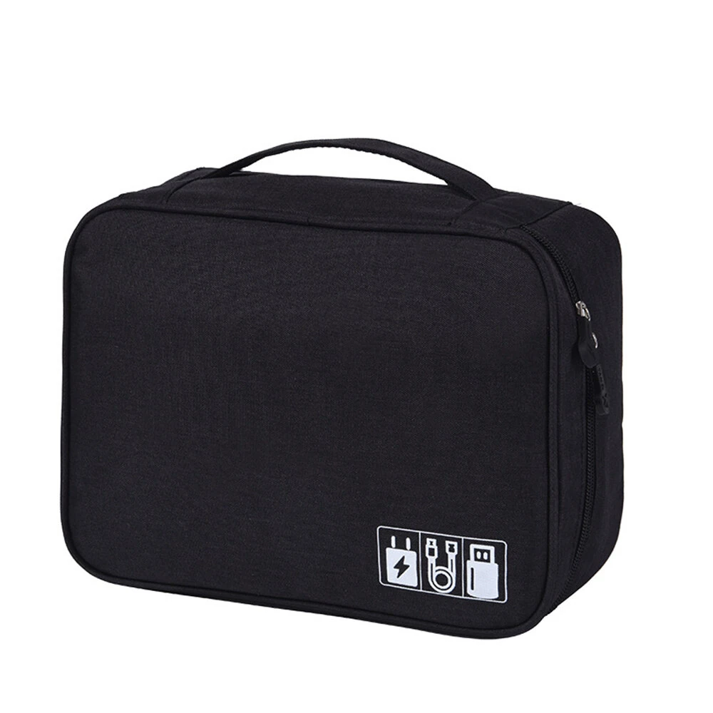 Electronic Storage Bag Data Cable Travel Charging Treasure Headphone Organizer Cosmetics Compartment Storage Digital Handbags — view 6
