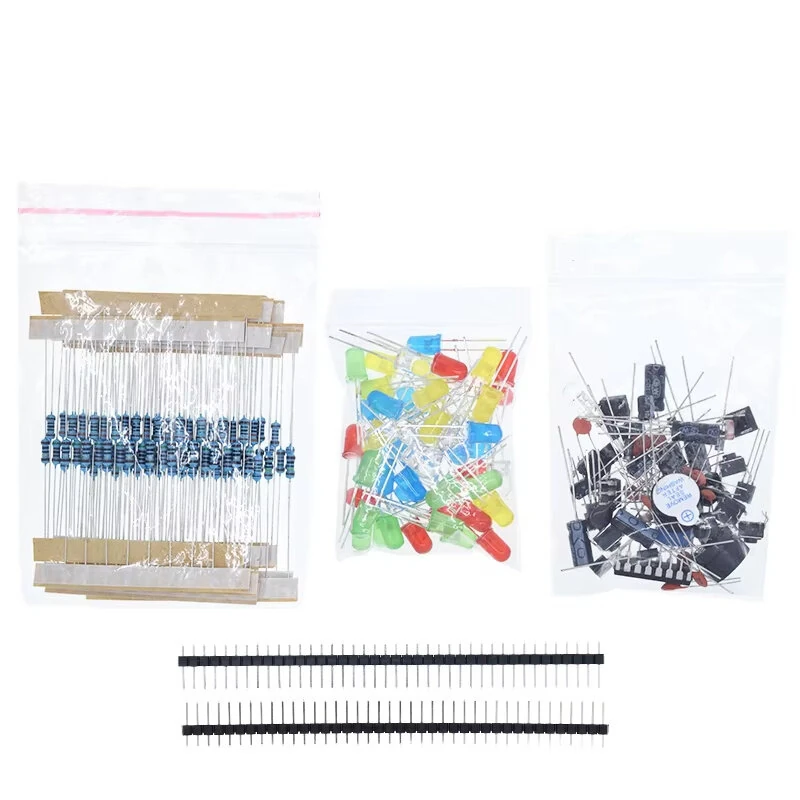 Electronics Components Basic Starter Kit for Arduinos UNOs MEGA2560 Raspberry Pi with LED Buzzer Capacitor Resistor — view 3