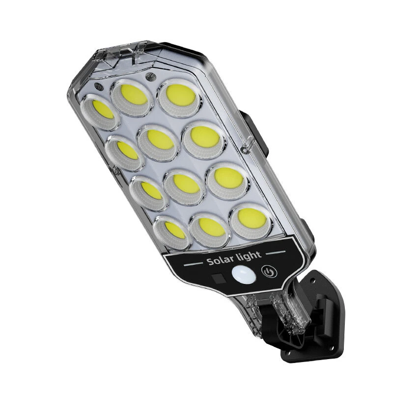 Elfeland 175B Solar Wall Light Motion Sensor 84 COB LEDs 3 Lighting Modes 5.5V 1.8W Solar Panel IP65 Waterproof Outdoor Garden Light
