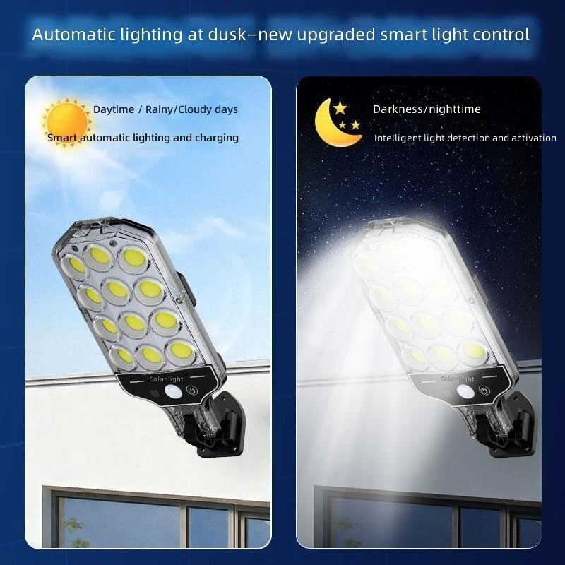 Elfeland 175B Solar Wall Light Motion Sensor 84 COB LEDs 3 Lighting Modes 5.5V 1.8W Solar Panel IP65 Waterproof Outdoor Garden Light — view 4