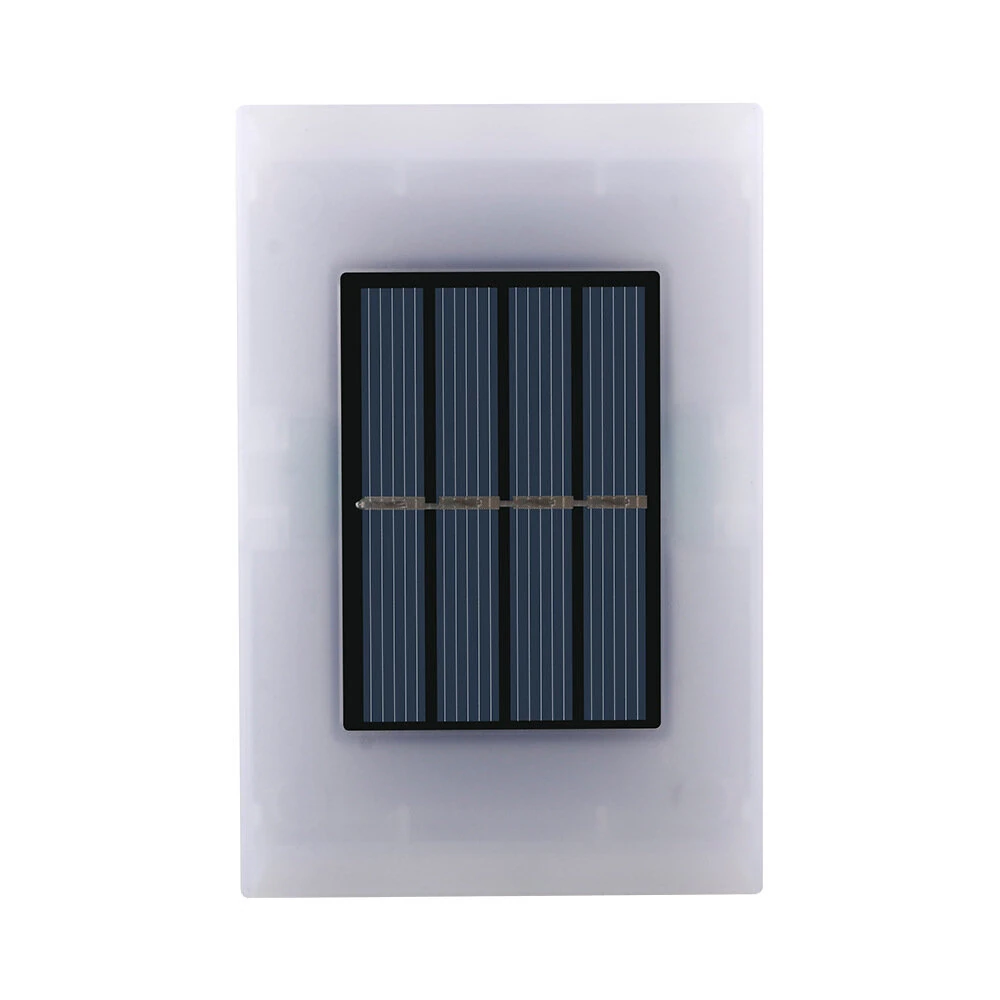 Elfeland 2Pcs 6LED Solar Wall Washer Light 2 Colors Lighting Auto On/Off Waterproof Dual-Side Design 600mAh Battery Solar Power Lamp for Garden Courtyard Landscape — image 1
