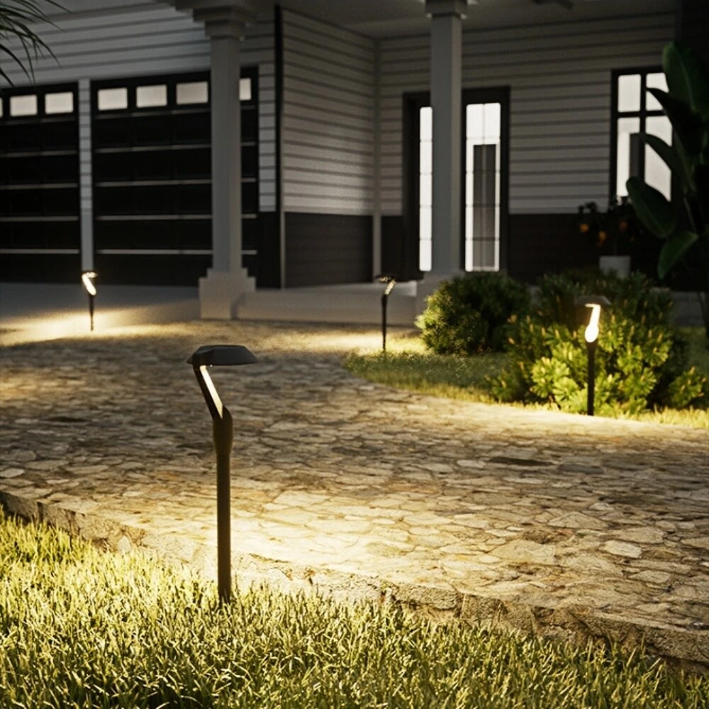 Elfeland 2Pcs SG04 Solar Lawn Light Intelligent Auto Light Sensor Solar Charging Waterproof Solar Ground Stake Light for Outdoor Landscape Garden Courtyard Pathway — view 6