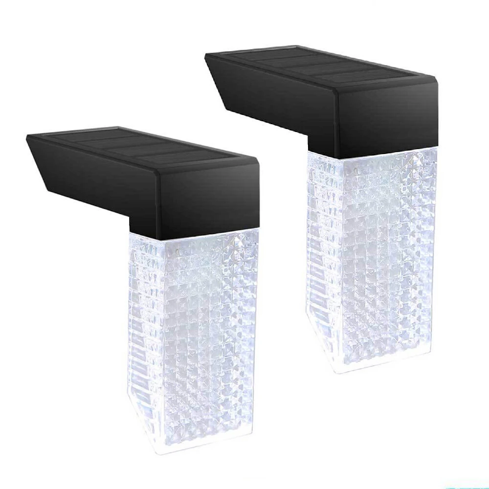 Elfeland 2PCS Solar Lights Outdoor IP65 Waterproof Wall Lights with RGB Color for Courtyard Garden Fence Staircase Step Decoration — view 9
