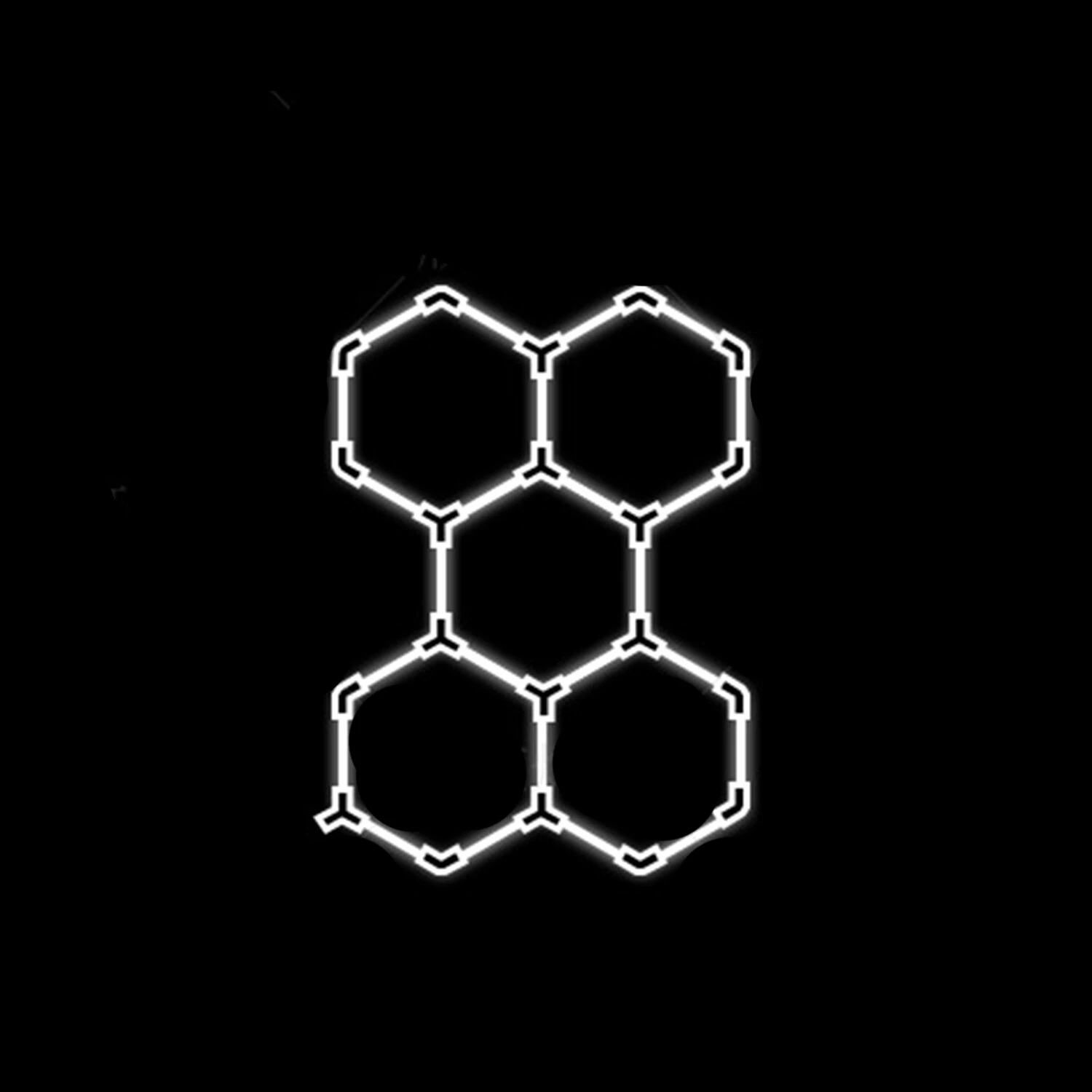 Elfeland 5-Cell Garage Lights Hexagon Lamp 3 Color Temperatures LED Tube Honeycomb Barbershop Ceiling Lighting For Workshop 4S Car Show Auto Body Repair Gym — view 3
