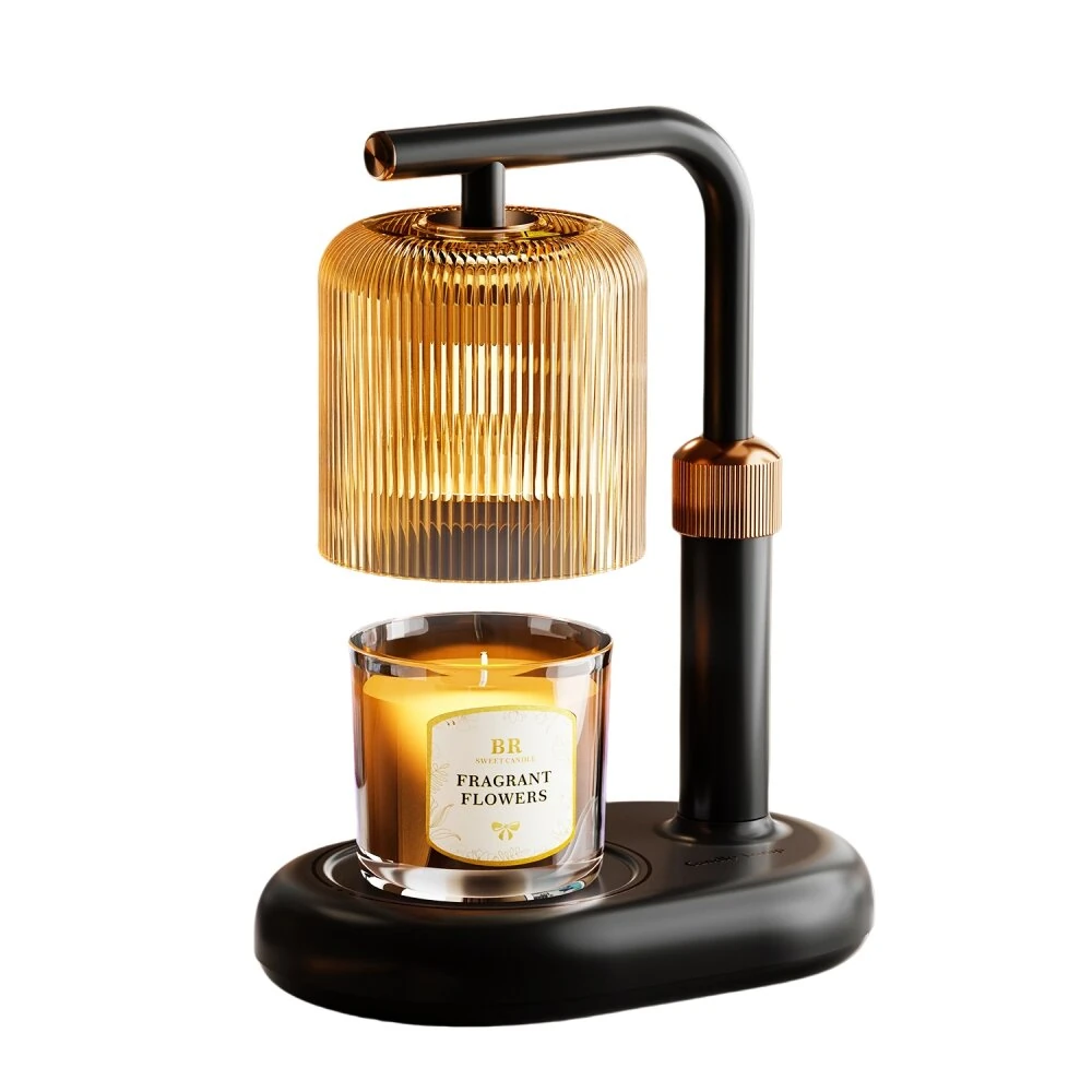 Elfeland 50W Candle Warmer Lamp with Timer 4-Level Dimmable Adjustable Height GU10 Halogen Electric Wax Melt Lamp for Jar Candles Home — image 1