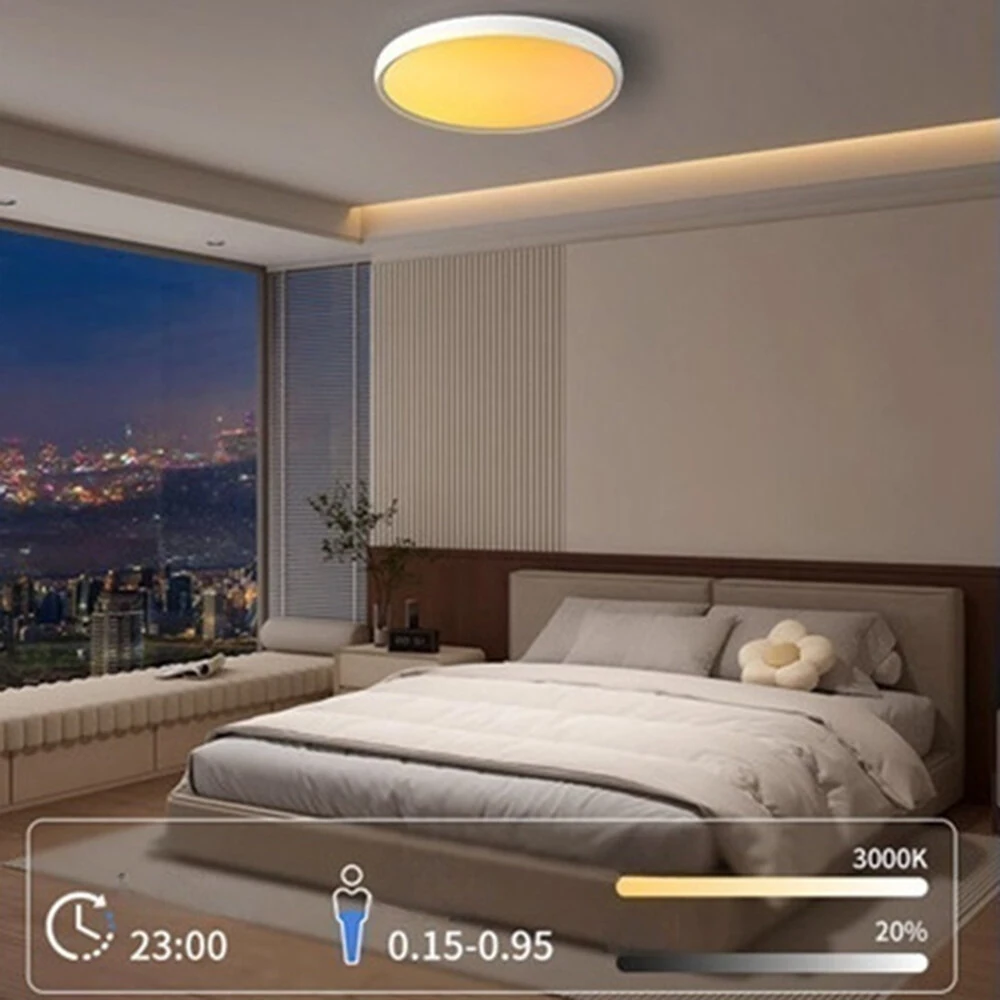 Elfeland 60W 40cm Full Spectrum LED Ceiling Light 1800K~12000K Remote Control with RGB Modes Dimmable Full Color Gradient Sky Light — view 7