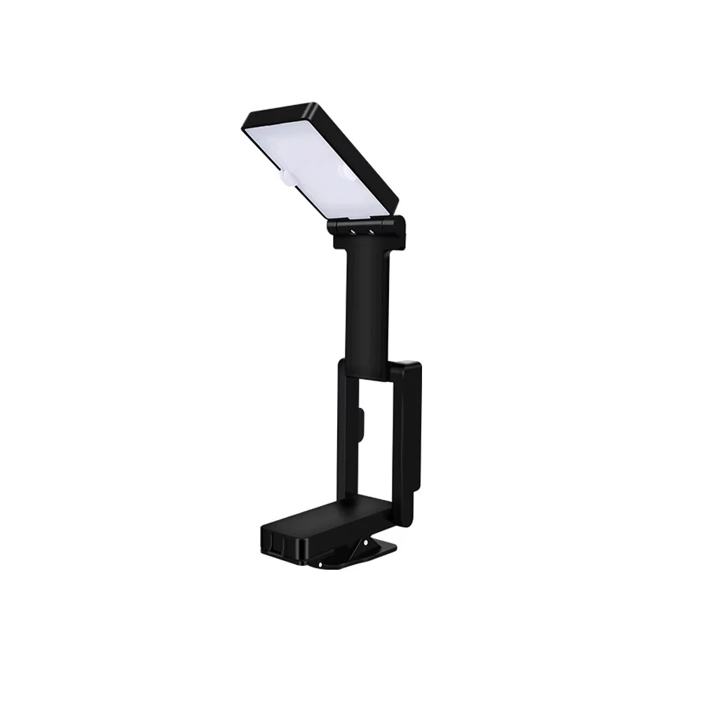 Elfeland 700mAh Rechargeable Foldable LED Clip-On Reading Light 3 Colors Adjustable Eye-Comfort Lighting Portable LED Desk Lamp for Home Office
