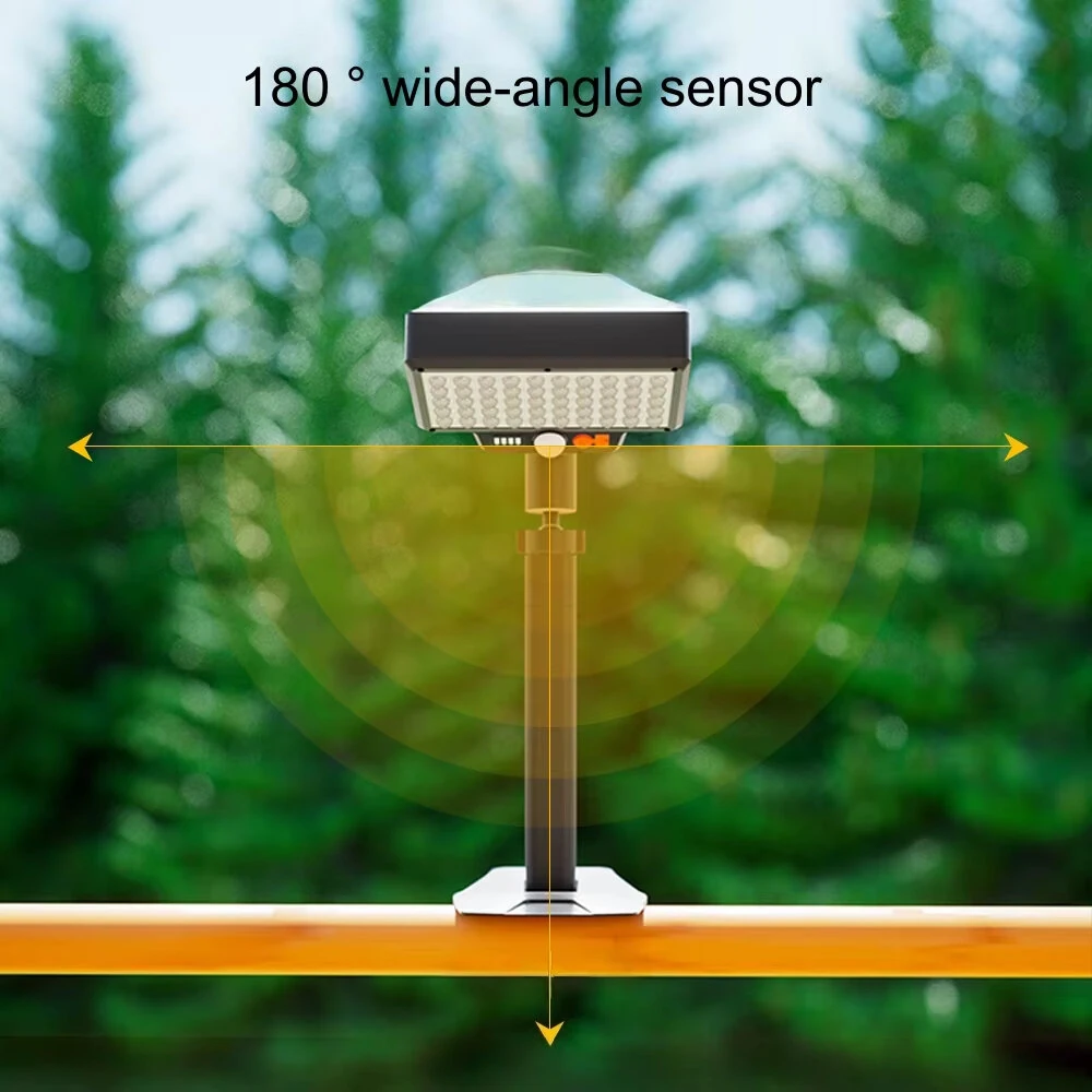 Elfeland 96/69 LED Solar Rechargeable LED Light 180° PIR Motion Sensor Wide Angle 3 Lighting Adjustable Waterproof Wall-Mounted Solar LED Lamp for Outdoor Garden Yard — view 4