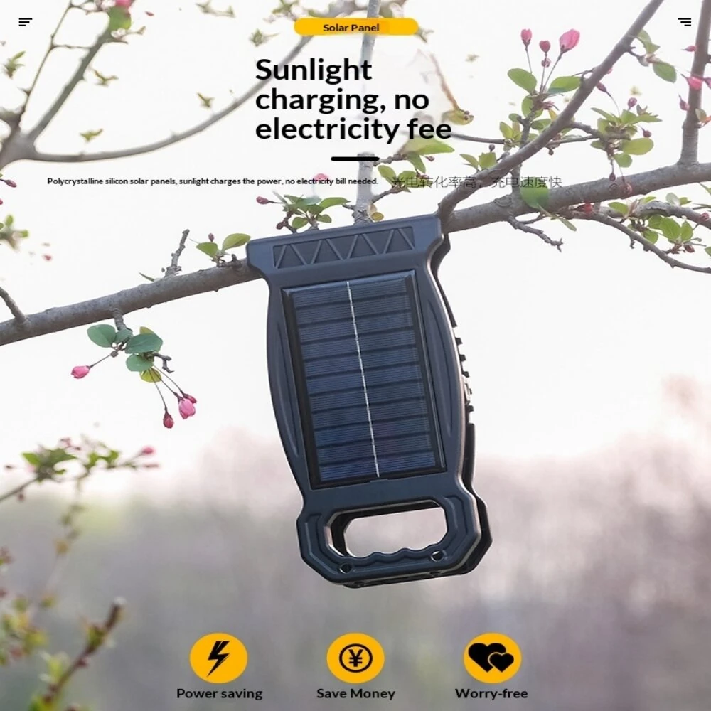 Elfeland 96 LED/ 98 COB Solar Clip-On Light 3 Lighting Modes Auto Lighting Control Wide Sensor Angle Waterproof Type-C Solar Charging Wall Lamp for Outdoor Garden Courtyard Porch — view 3
