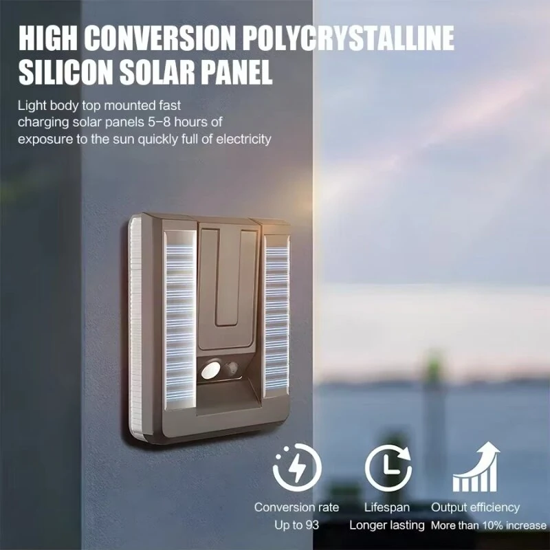 Elfeland Foldable Solar Wall Light with 32 LEDs, Motion Sensor, 3 Lighting Modes & 120° Adjustable Design, Waterproof Outdoor Light for Garden & Yard — view 4