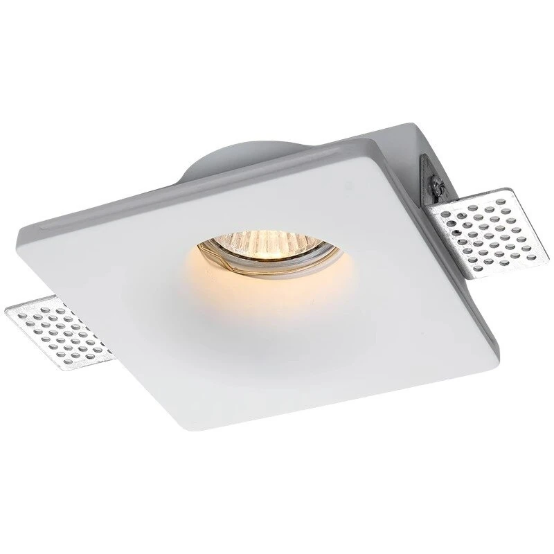 Elfeland GU10 Recessed Gypsum Downlight Anti-Glare Round/ Square LED Spotlight for Living Room Bedroom Home Lighting — view 2
