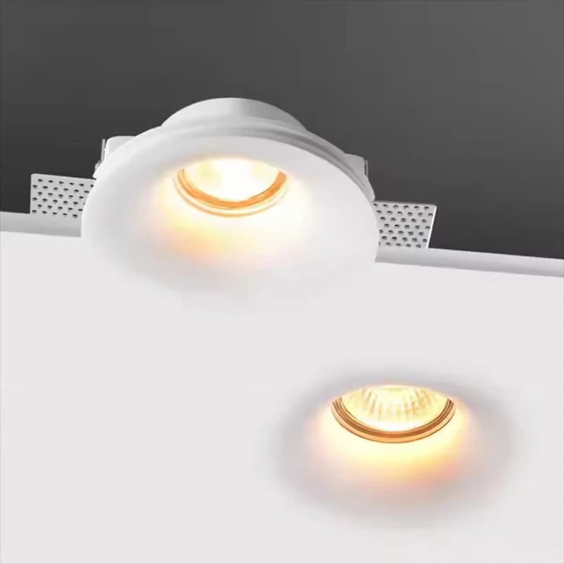 Elfeland GU10 Recessed Gypsum Downlight Anti-Glare Round/ Square LED Spotlight for Living Room Bedroom Home Lighting — view 5