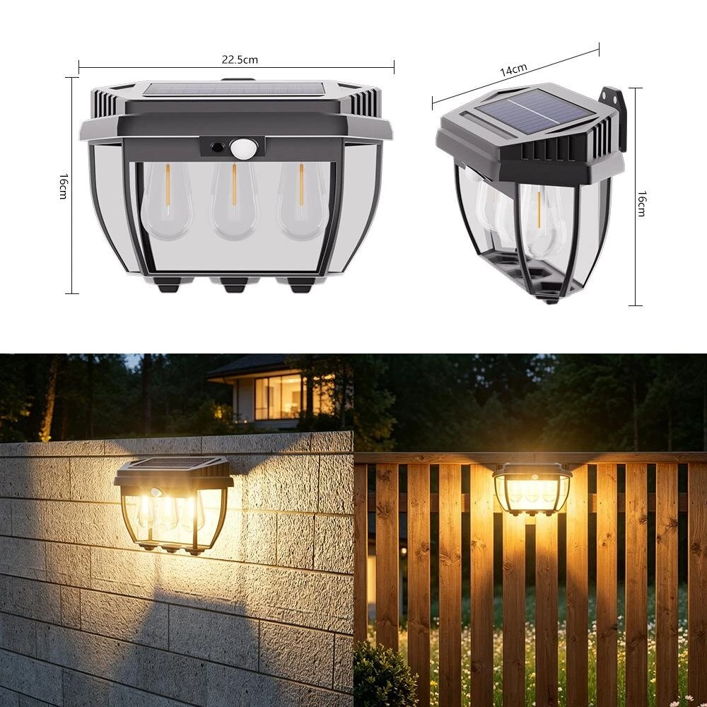 Elfeland HW 669 Solar Motion Sensor Wall Light 5W LED IP65 Waterproof Solar Outdoor Light for Garden Fence Patio Pathway — view 6