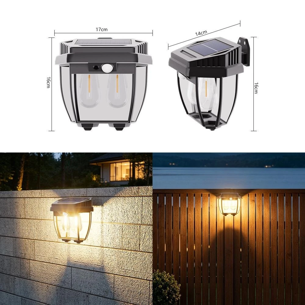 Elfeland HW 669 Solar Motion Sensor Wall Light 5W LED IP65 Waterproof Solar Outdoor Light for Garden Fence Patio Pathway — view 7