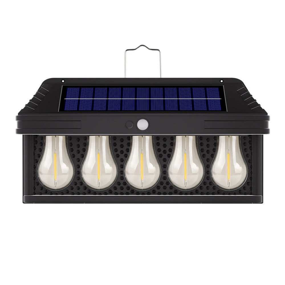 Elfeland HW-779 Solar Light with Motion Sensor 3 Modes Warm Light IP65 Waterproof Solar Lamp Garden Wall Light for Outdoor Use — view 3