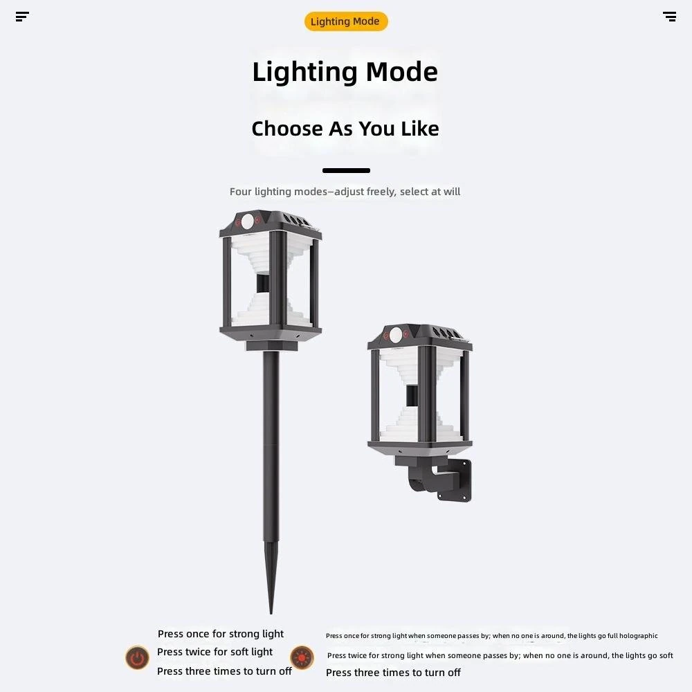 Elfeland HW 888 Solar Motion Sensor Light USB Rechargeable 2 in 1 Wall Mounted Ground Stake Light IP65 Waterproof for Garden Patio Pathway — view 3