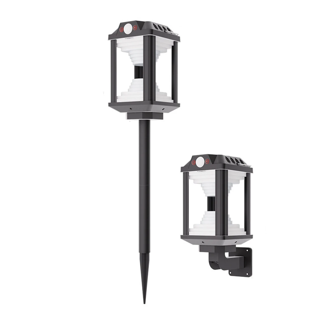 Elfeland HW 888 Solar Motion Sensor Light USB Rechargeable 2 in 1 Wall Mounted Ground Stake Light IP65 Waterproof for Garden Patio Pathway — view 8