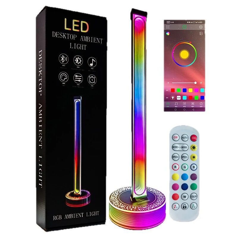 Elfeland RGB Ambient Lights Desktop Gaming LED Light APP & Remote Control Timer Function Mood Lighting for Gaming Room Decorations