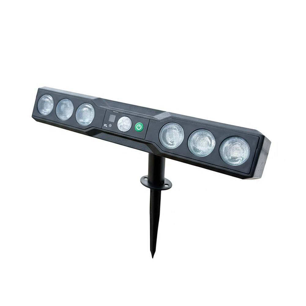 Elfeland Solar LED Radar Motion Sensor Light Outdoor, Adjustable Angle, Waterproof, Wall Mount or Ground Stake, for Garden, Pathway & Yard — Elfeland