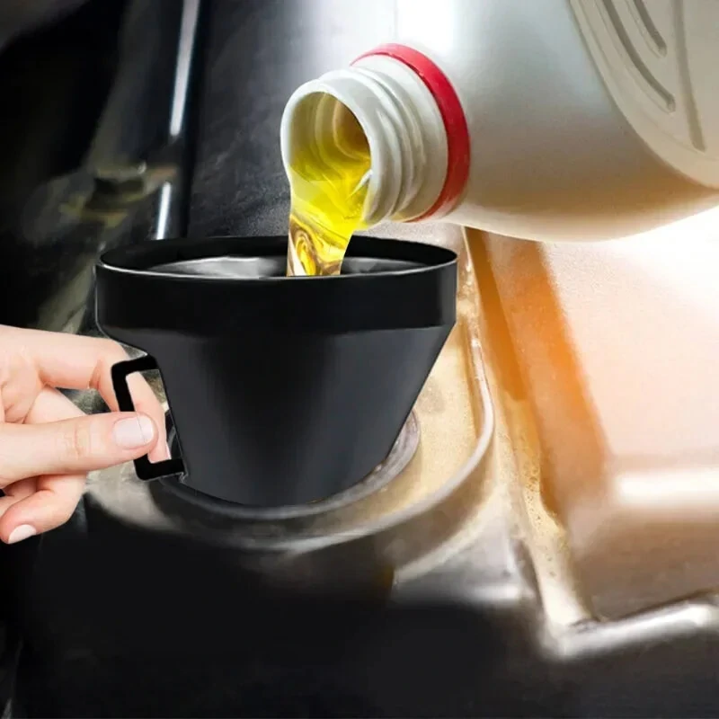 Engine Refueling Funnel Oil Filling Strainer Car Motorcycle Extension Pipe Hose Funnels Tool with Oil Filter Mesh — view 4