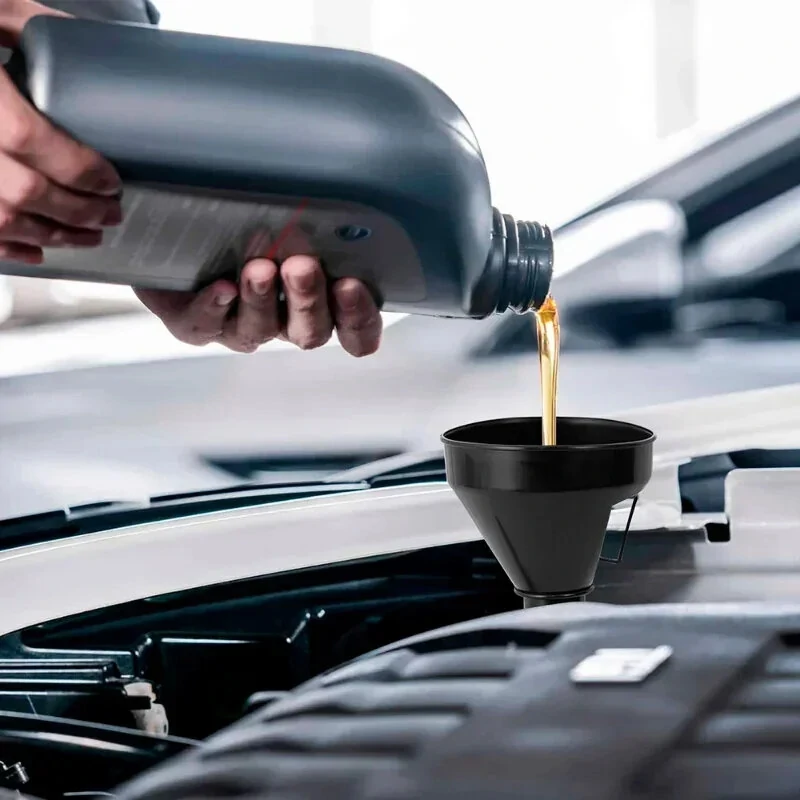 Engine Refueling Funnel Oil Filling Strainer Car Motorcycle Extension Pipe Hose Funnels Tool with Oil Filter Mesh — view 6