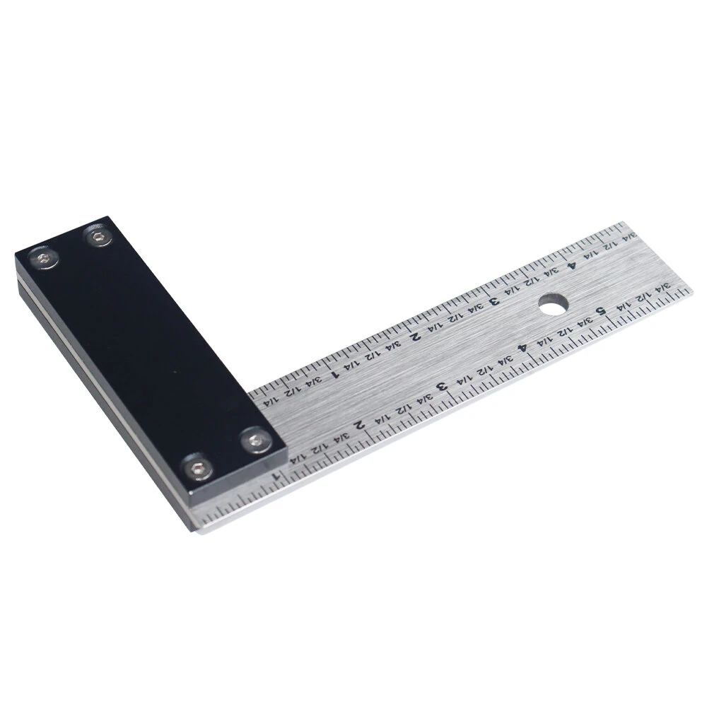 ENJOYWOOD 6 Inch Right Angle Ruler Stainless Steel Marking Gauge With Aluminum Alloy Handle Precision Woodworking Carpenter Square Tool — view 7
