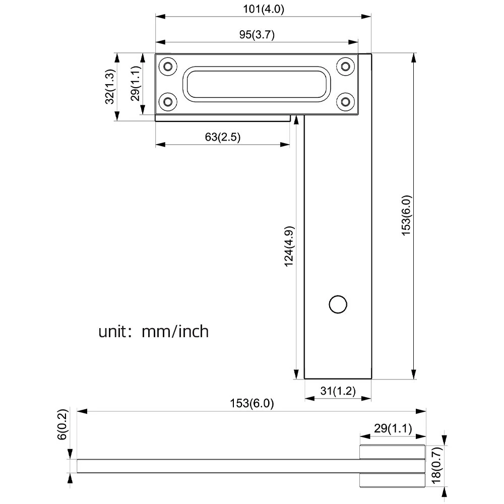 ENJOYWOOD 6-Inch Right Angle Square Aluminum Alloy 90 Degree Woodworking Line Marking Ruler Metric/Imperial Laser Scribing Measuring Layout Tool — view 6