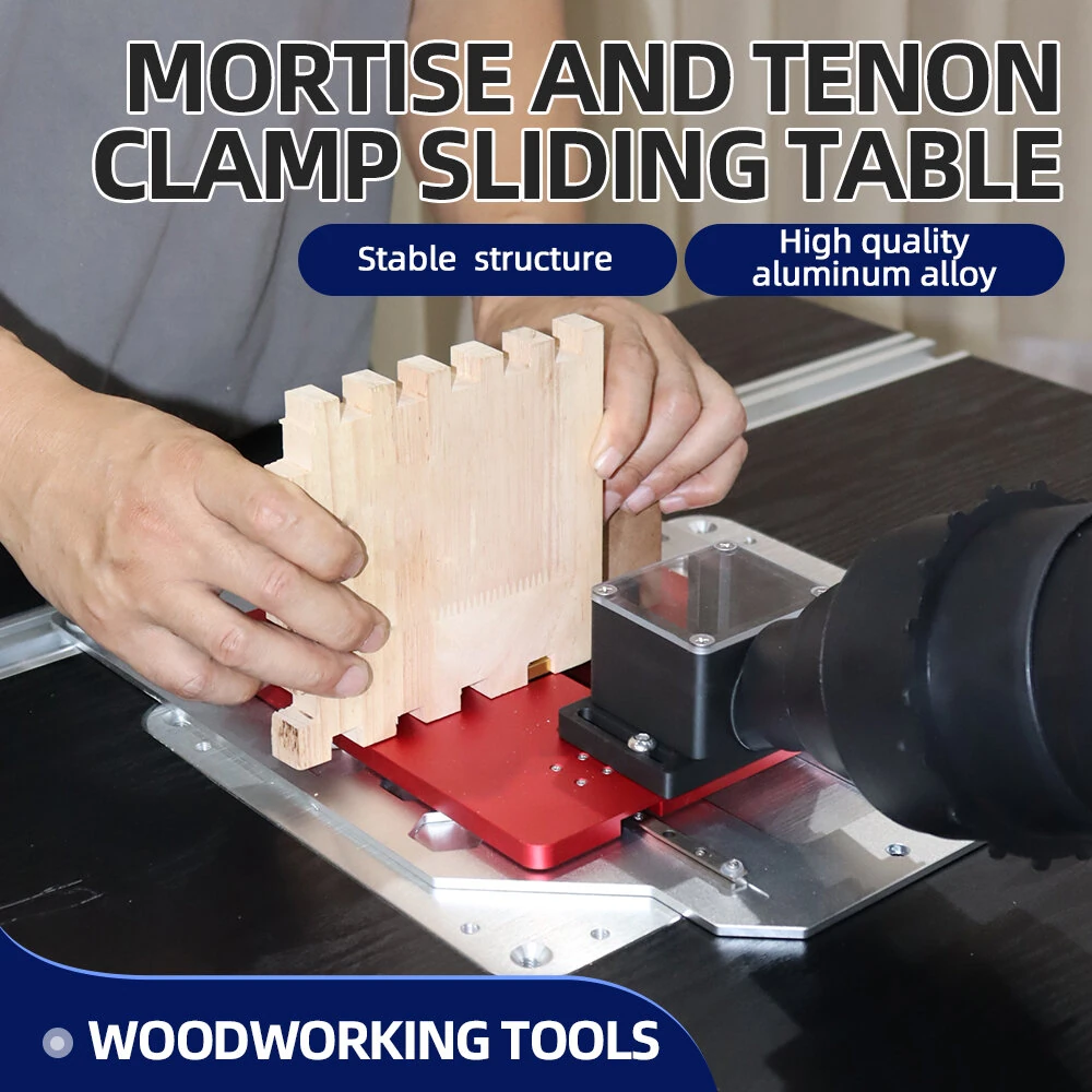 ENJOYWOOD Box Joint Jig for Router Table Zero Gap & Dust Cover 3 Anti-Slip Sliders for Repeatable Precision — view 2