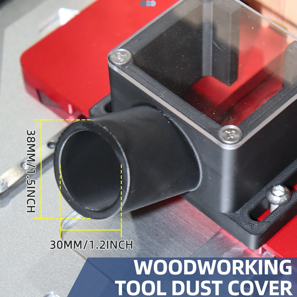 ENJOYWOOD Box Joint Jig for Router Table Zero Gap & Dust Cover 3 Anti-Slip Sliders for Repeatable Precision — view 4