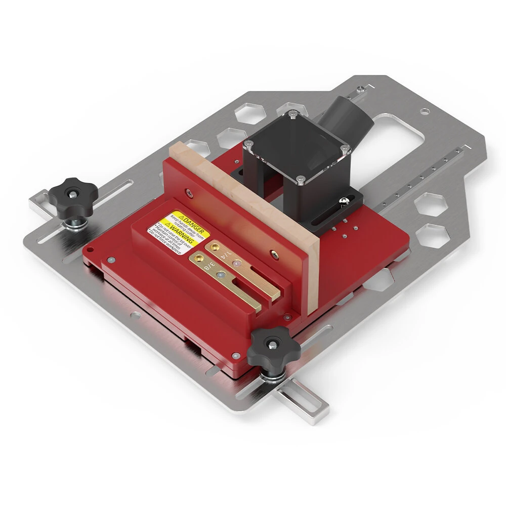 ENJOYWOOD Box Joint Jig for Router Table Zero Gap & Dust Cover 3 Anti-Slip Sliders for Repeatable Precision — view 7