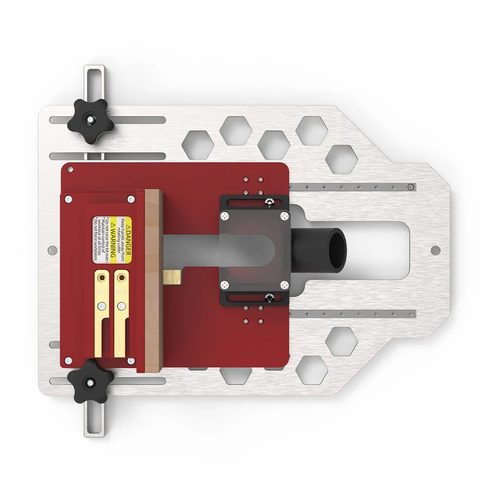 ENJOYWOOD Box Joint Jig for Router Table Zero Gap & Dust Cover 3 Anti-Slip Sliders for Repeatable Precision — view 8